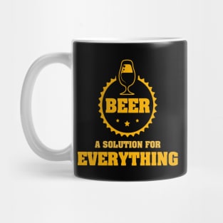 Beer is a Solution for Everything Funny Cool Epic Saying Mug